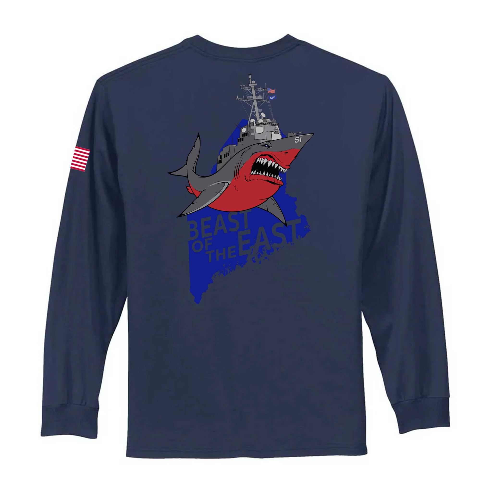 Beast of the East Long Sleeve Tee - Navy