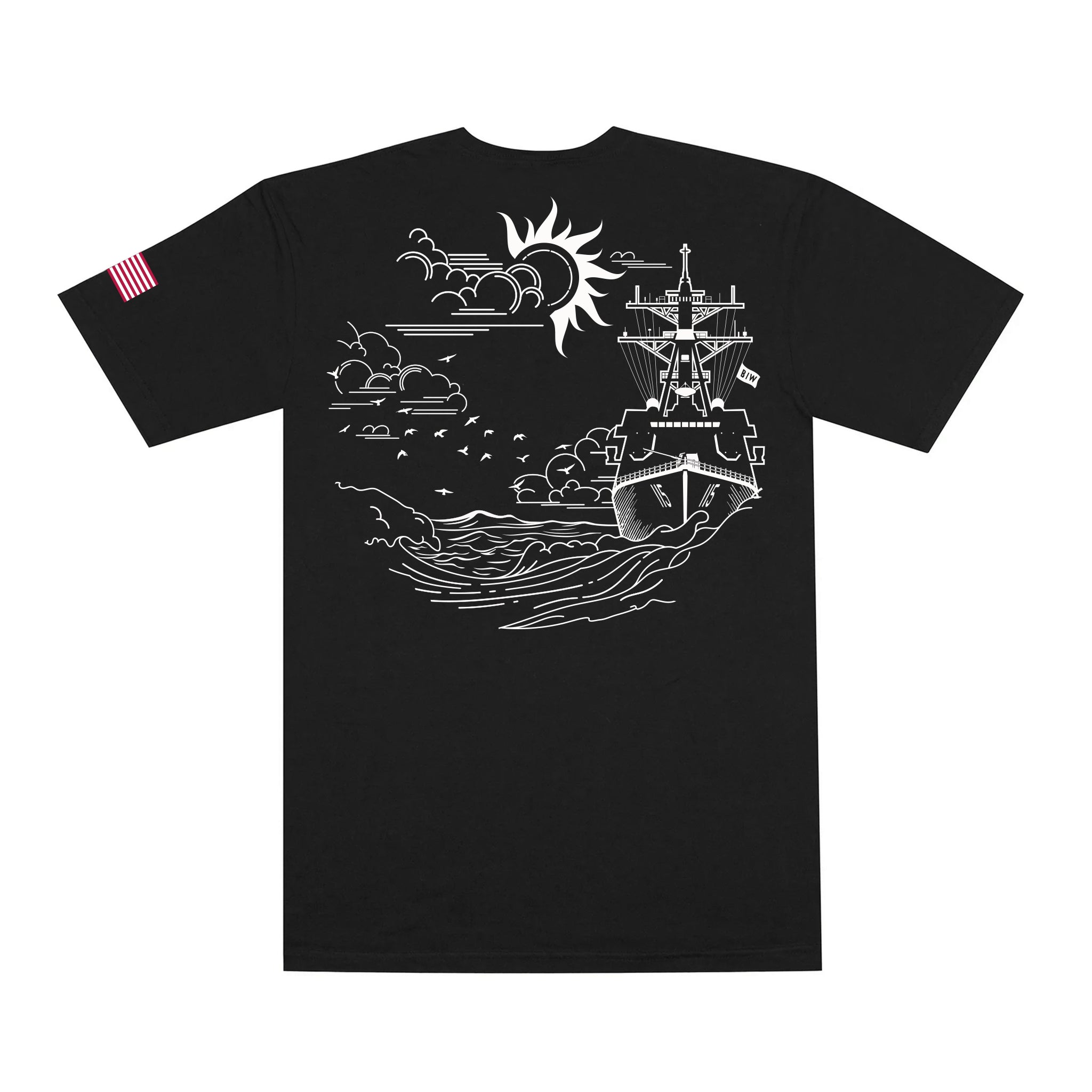 Destroyer at Sea Tee - Black