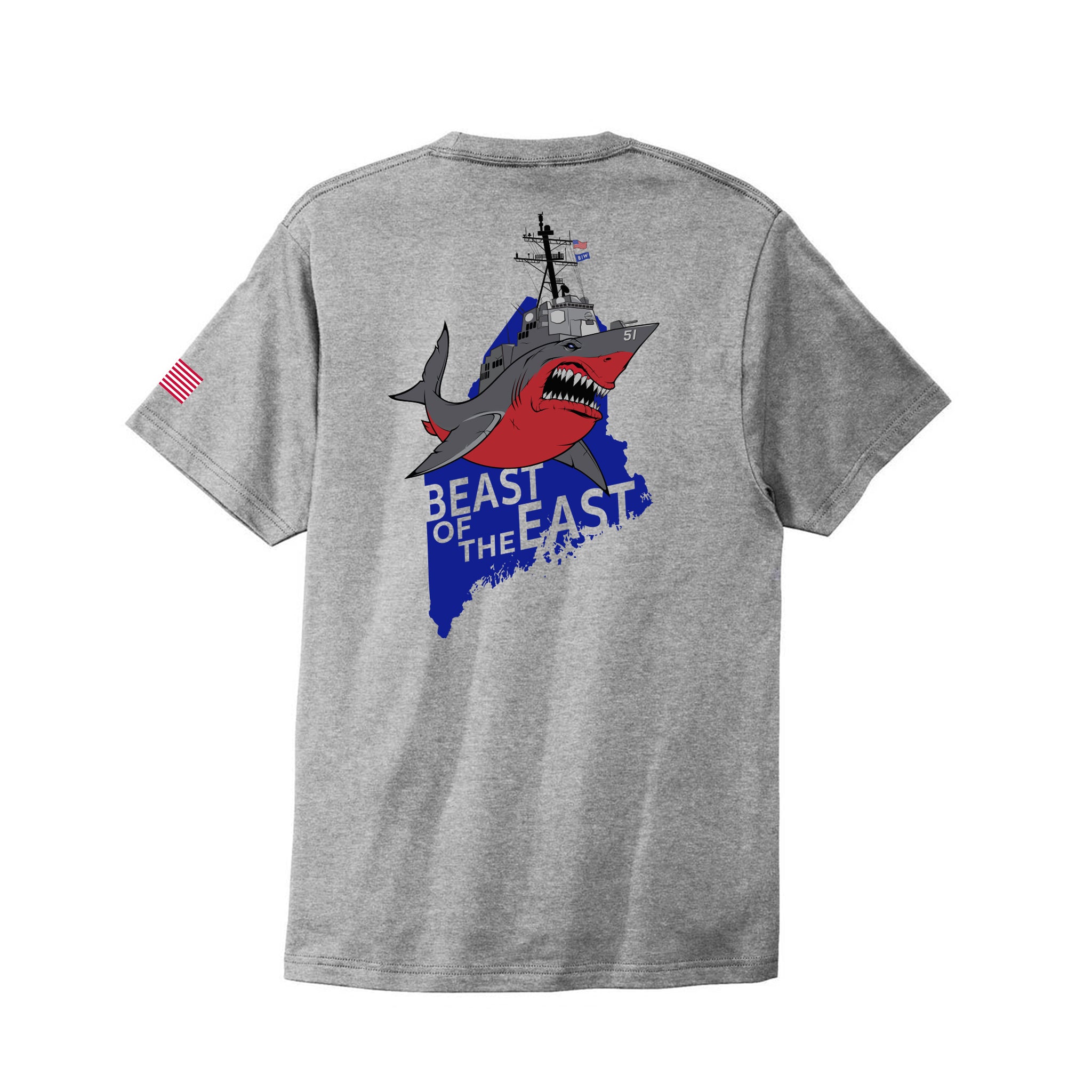 Beast of the East Short Sleeve Tee - Heather Grey