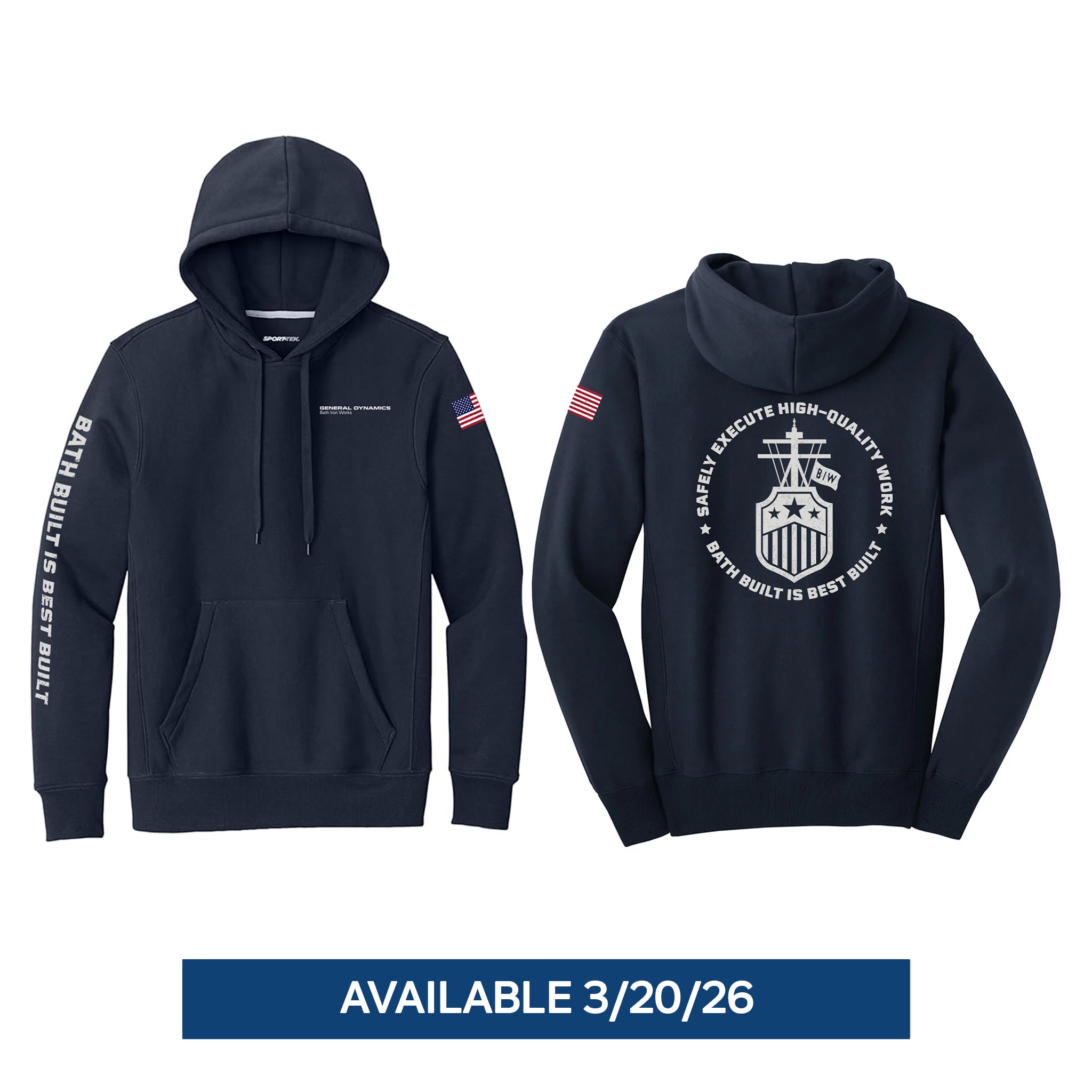 Safely Execute High-Quality Work Hoodie - Navy