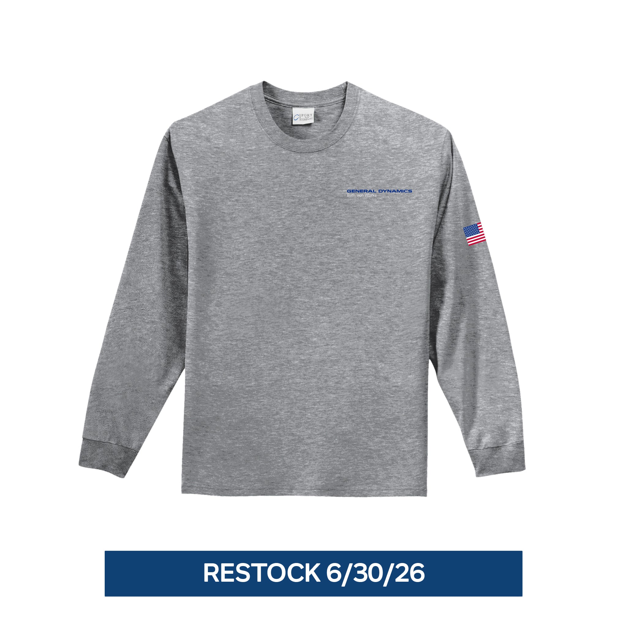Shark Long Sleeve Tee - Heather Grey